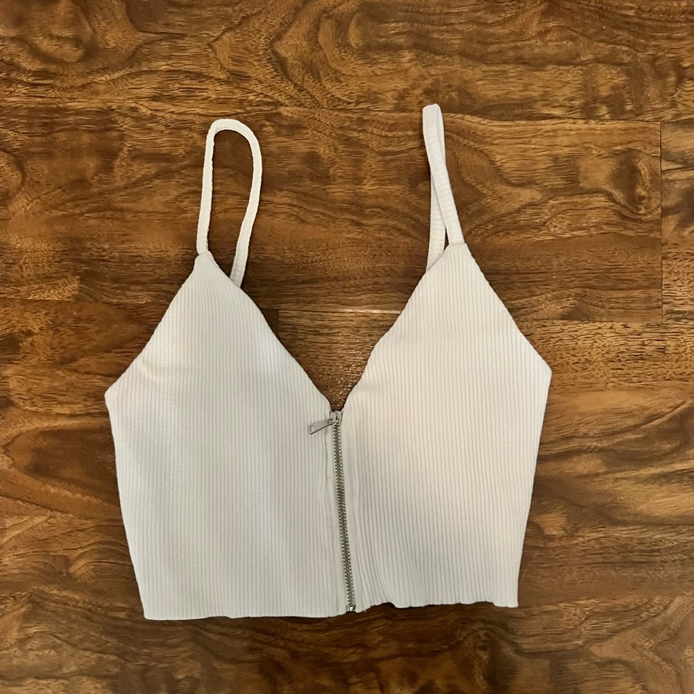 Zara White Basic Top